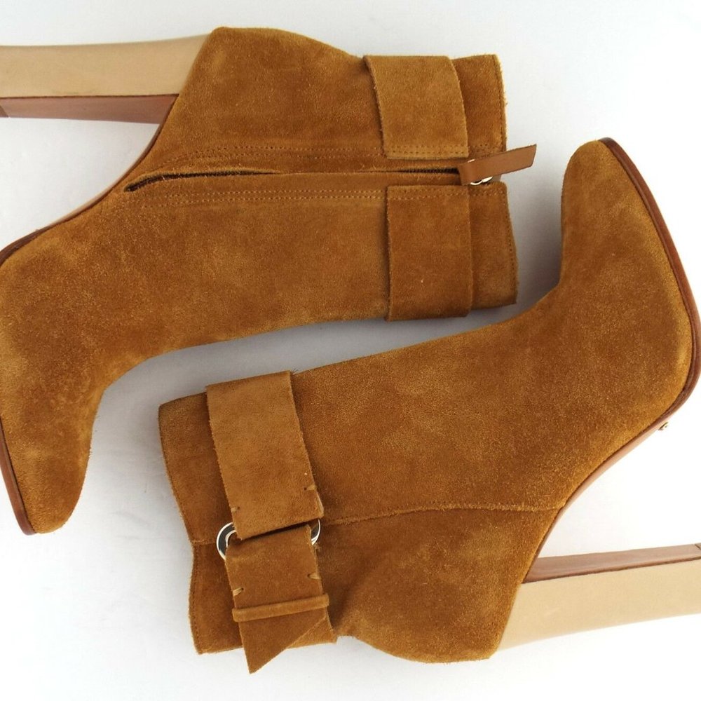NWOT SCHUTZ NAMIL Suede Ankle Boots Booti - Picture 3 of 4
